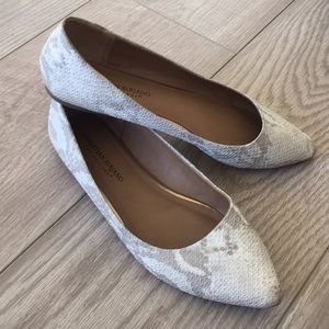 Christian Siriano snake print flats size 8